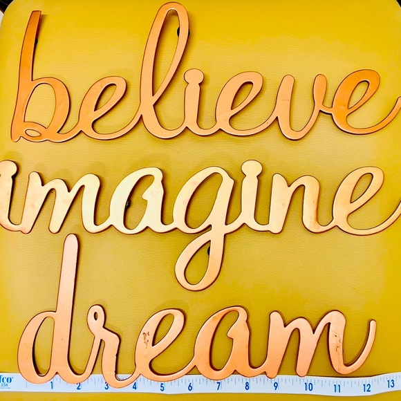 Inspirational wall decor “imagine, dream, believe” - Picture 3 of 9